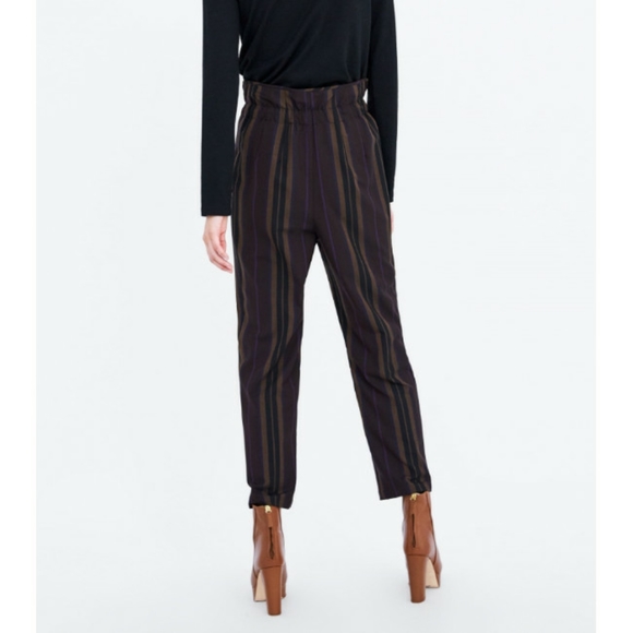 ZARA Striped Print Pants - Picture 4 of 13